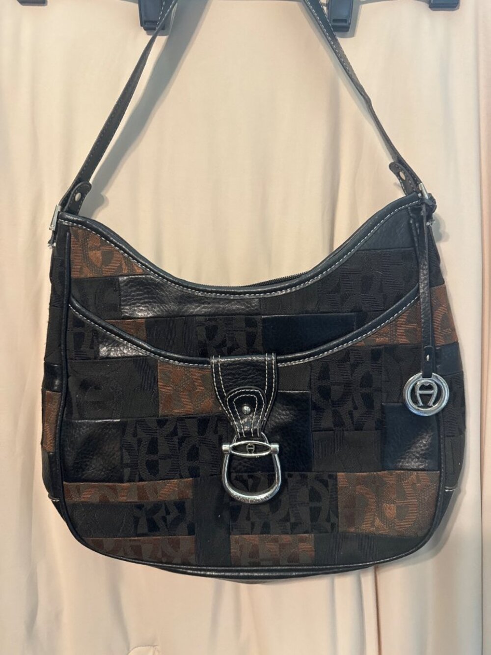 Etienne Aigner Patchwork Leather Shoulder Bag